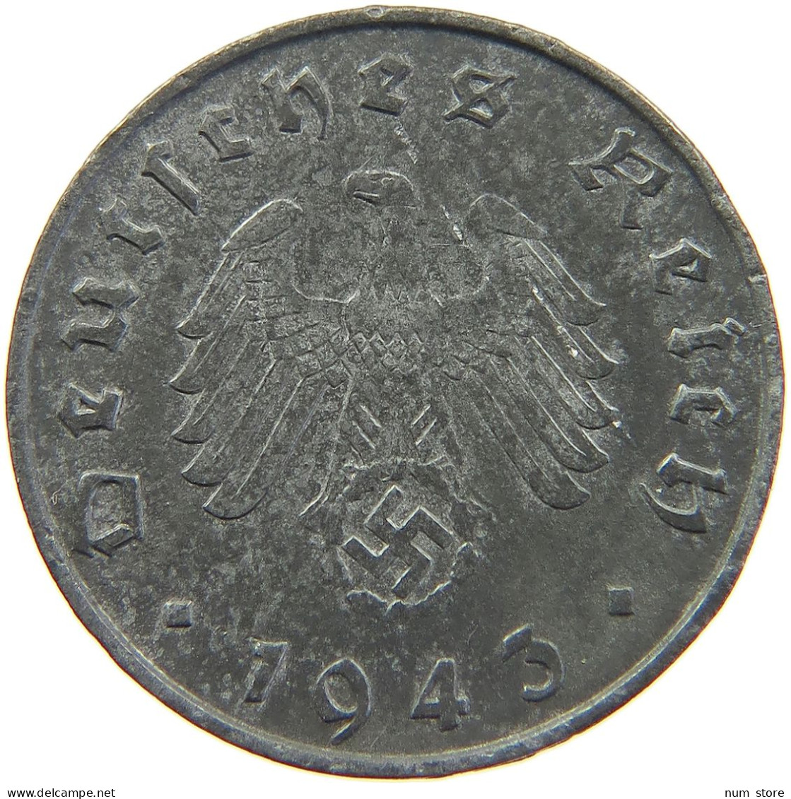 DRITTES REICH 10 PFENNIG 1943 B  #MA 102647 - 10 Reichspfennig
