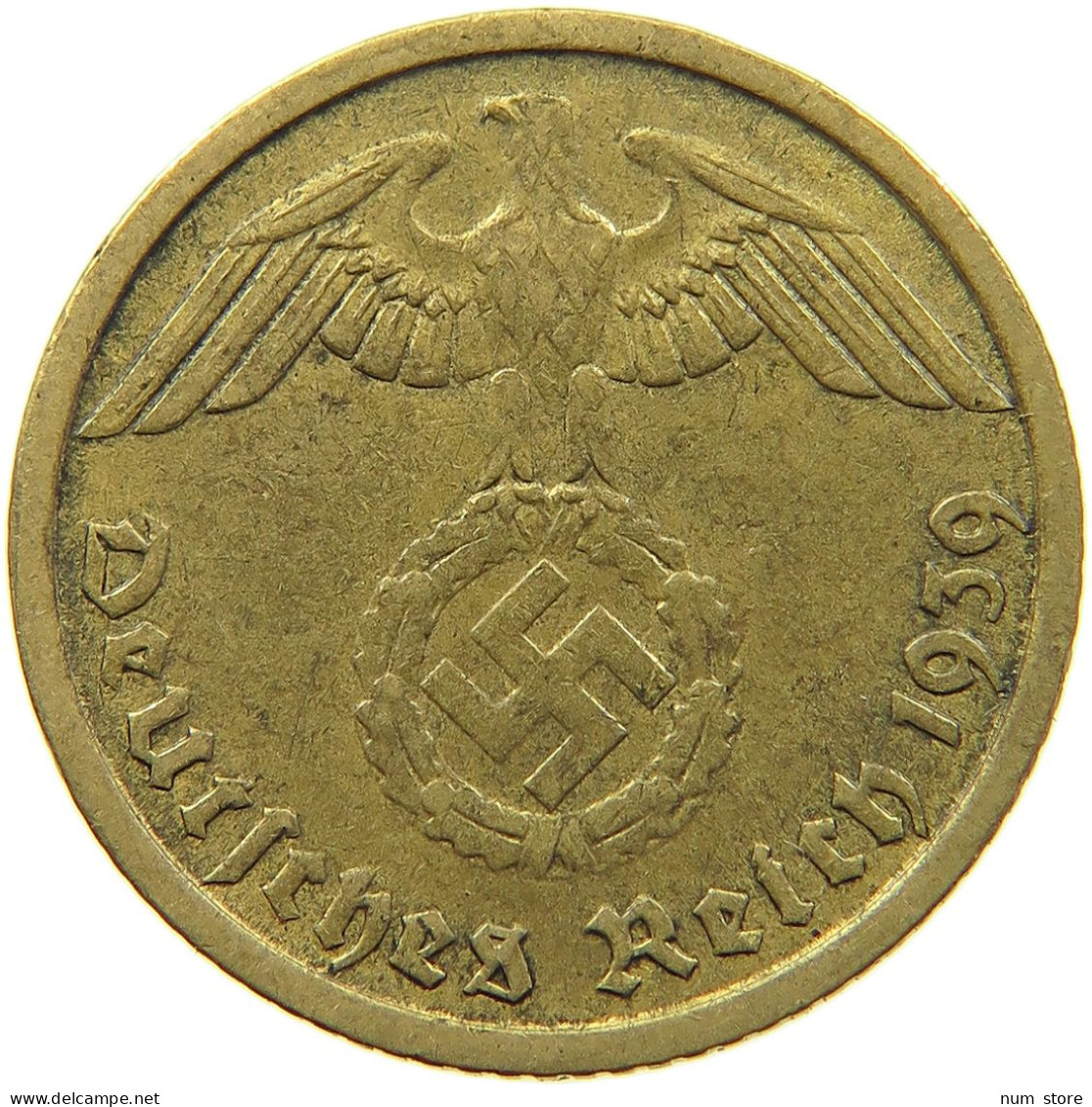DRITTES REICH 10 PFENNIG 1939 J  #MA 098947 - 10 Reichspfennig