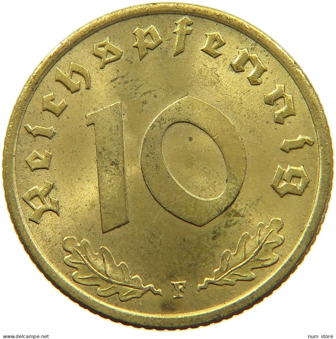 DRITTES REICH 10 PFENNIG 1939 F  #MA 098952 - 10 Reichspfennig