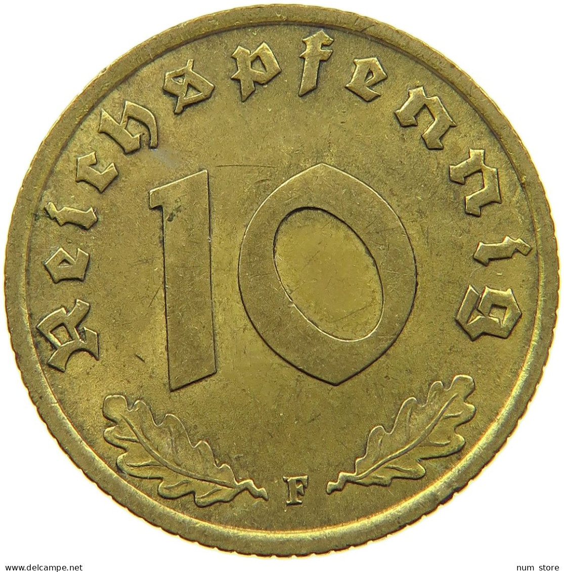 DRITTES REICH 10 PFENNIG 1939 F  #MA 098965 - 10 Reichspfennig