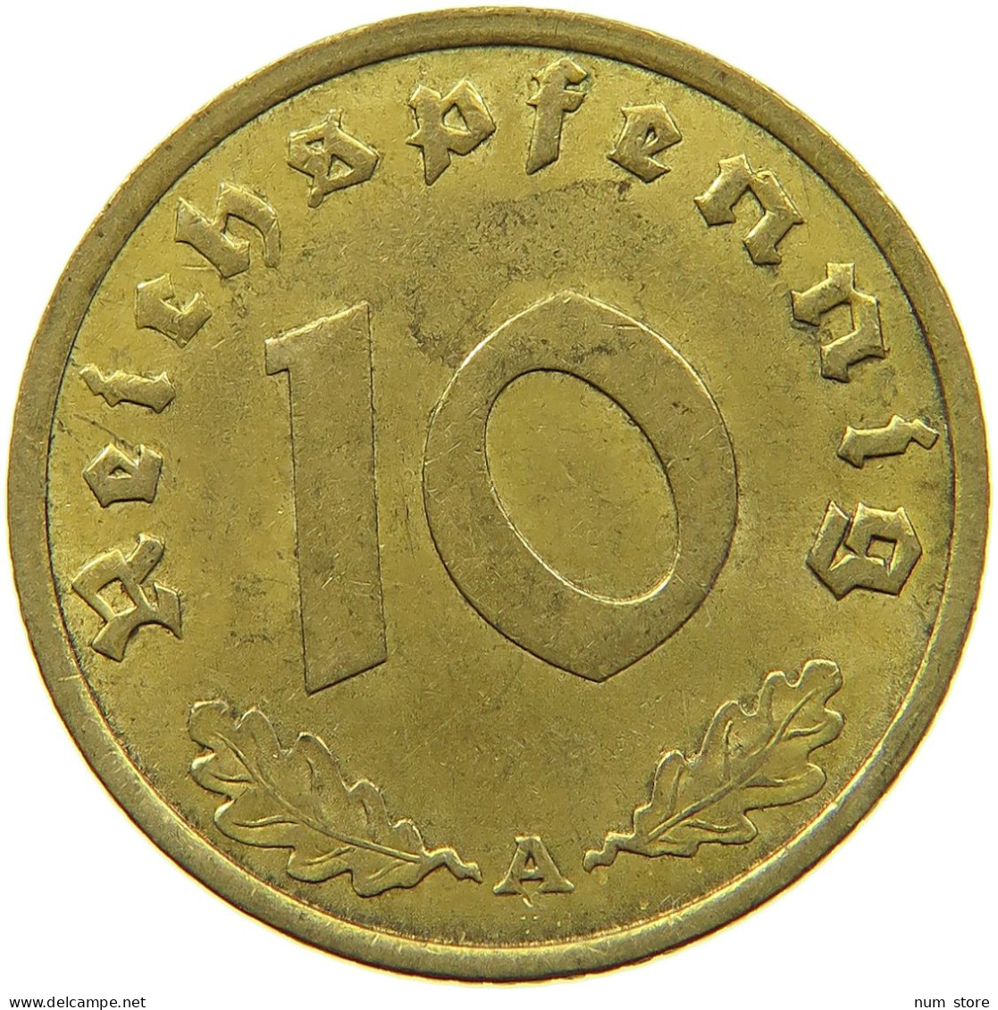 DRITTES REICH 10 PFENNIG 1937 A  #MA 098966 - 10 Reichspfennig