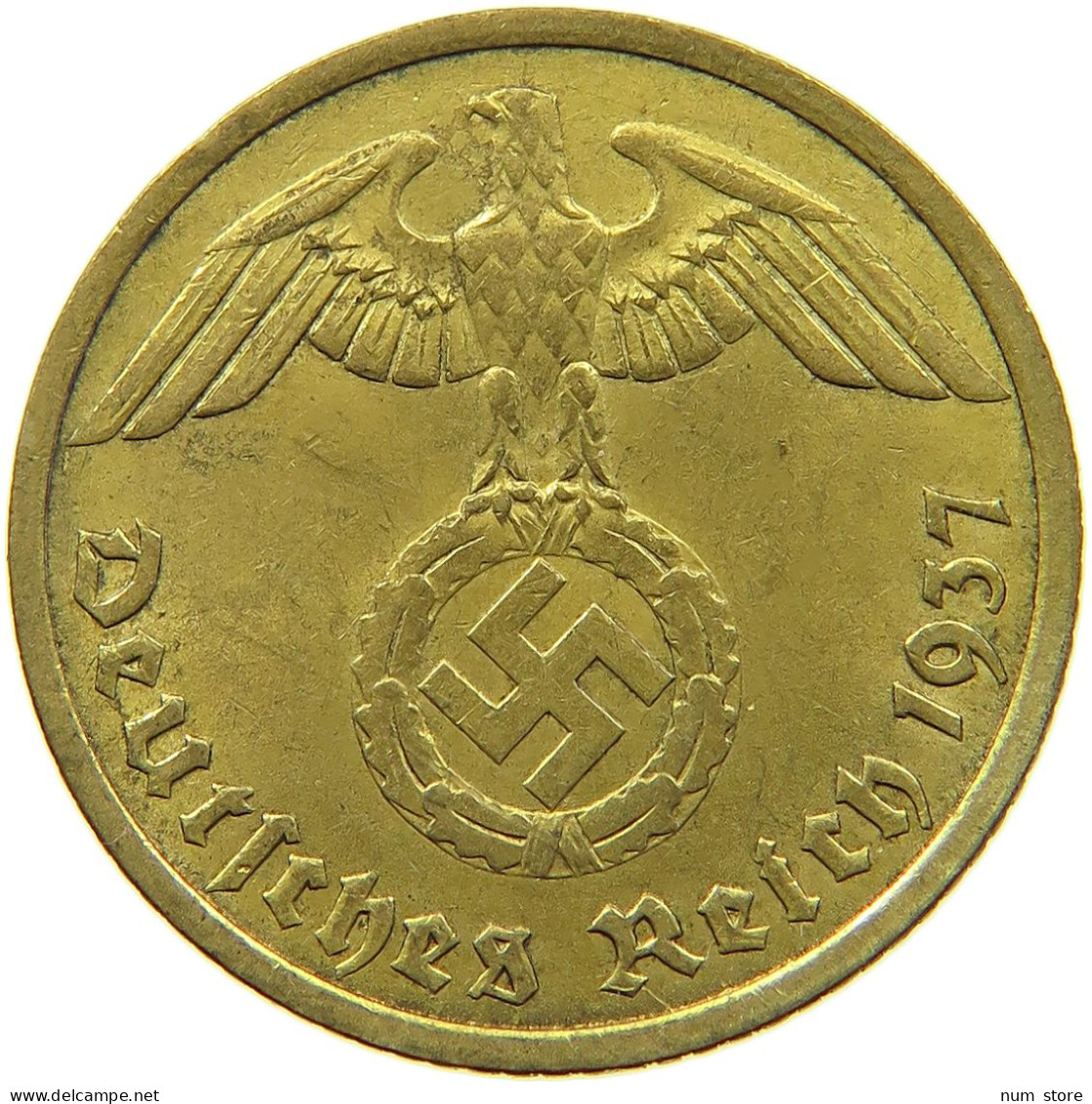 DRITTES REICH 10 PFENNIG 1937 A  #MA 098966 - 10 Reichspfennig