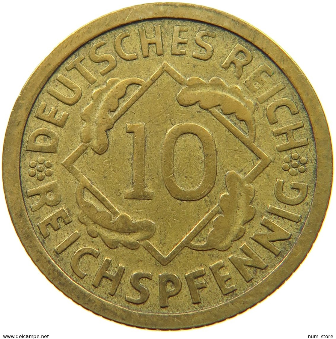 WEIMARER REPUBLIC 10 PFENNIG 1928 G 10 REICHSPFENNIG #MA 003487 - 10 Renten- & 10 Reichspfennig