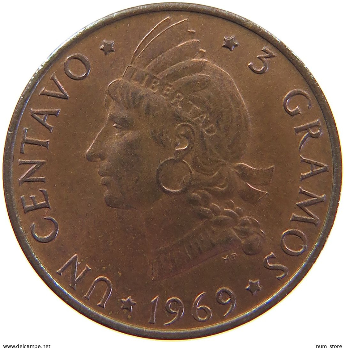 DOMINICAN REPUBLIC 10 CENTAVOS 1969  #MA 063125 - Dominicaine