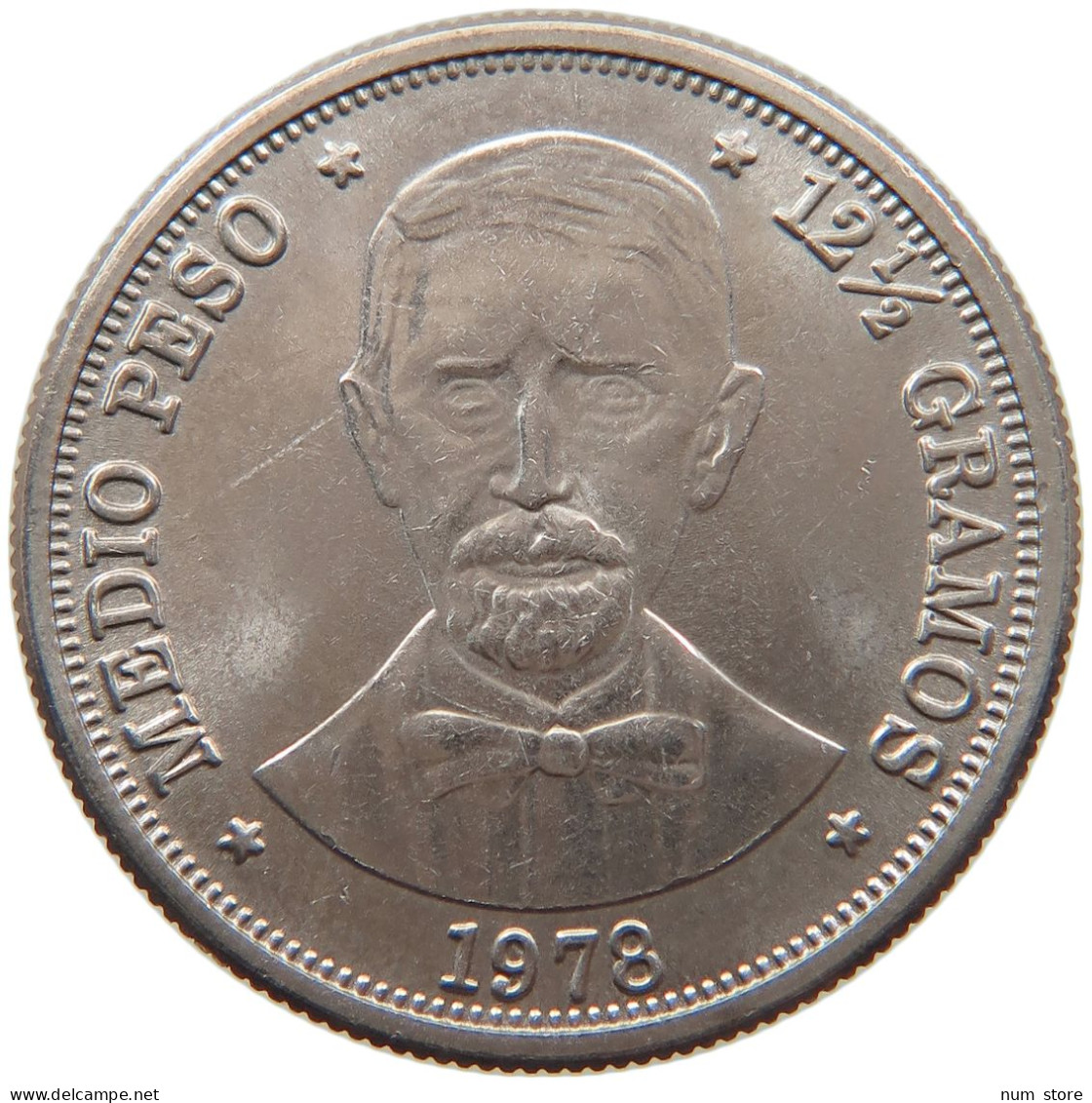 DOMINICAN REPUBLIC 1/2 PESO 1978  #MA 063918 - Dominicaine