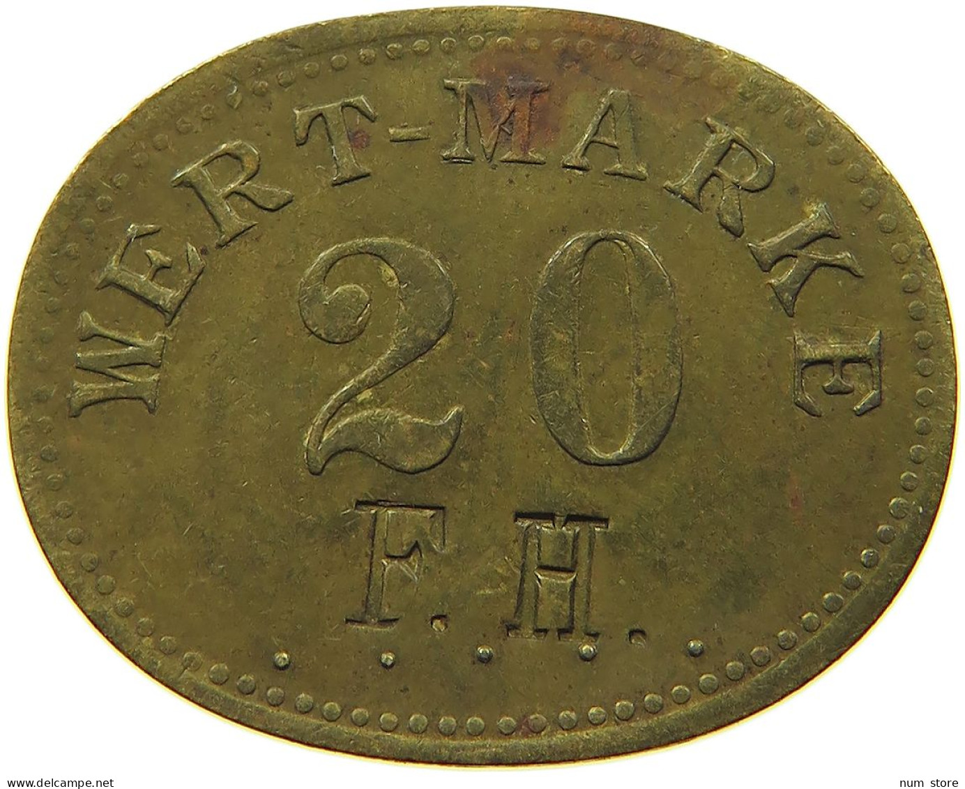 DEUTSCHES REICH 20 PFENNIG WERTH-MARKE   #MA 099188 - Autres & Non Classés