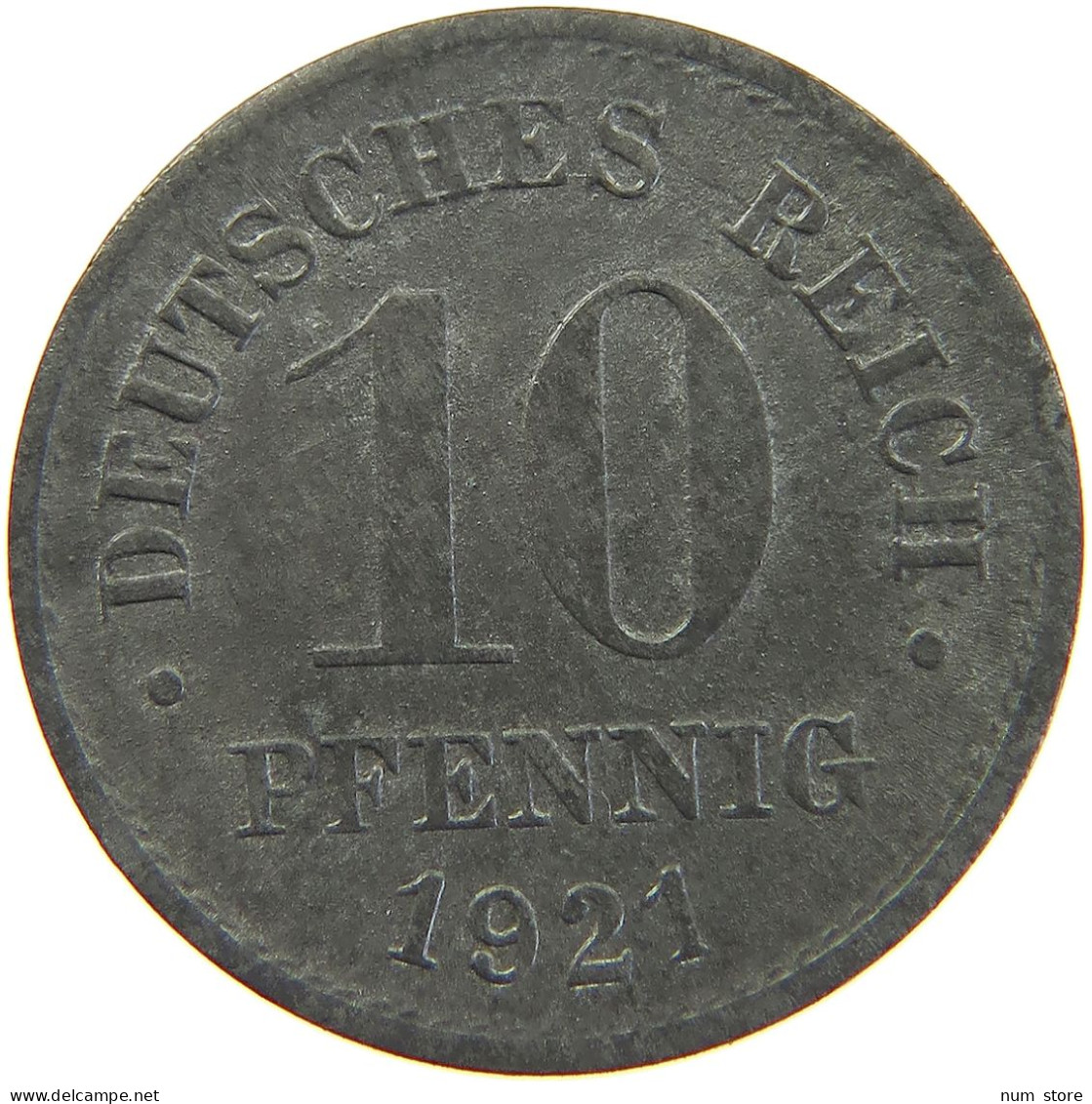 DEUTSCHES REICH 10 PFENNIG 1921  #MA 102792 - 10 Rentenpfennig & 10 Reichspfennig