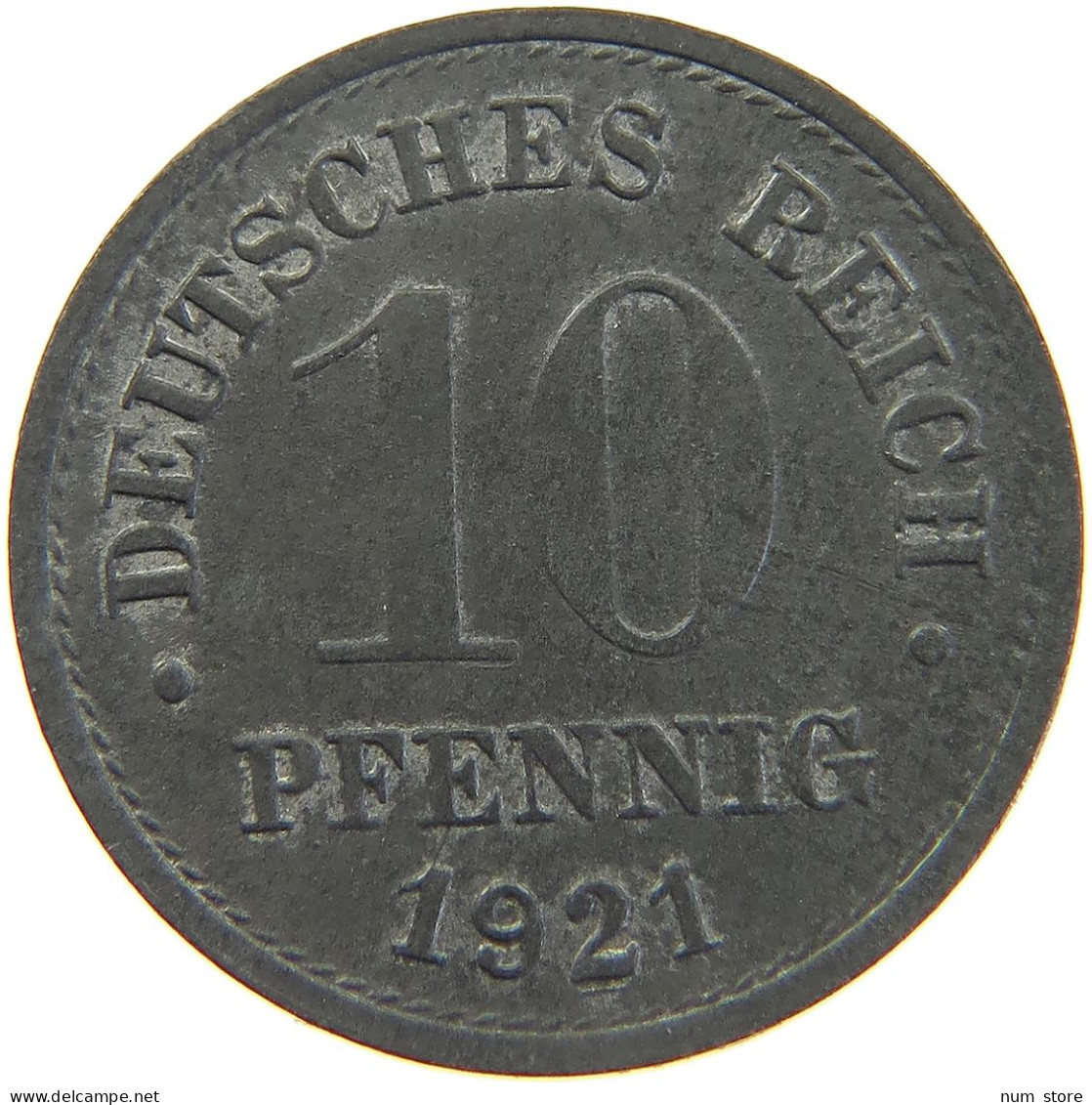 DEUTSCHES REICH 10 PFENNIG 1921  #MA 102797 - 10 Rentenpfennig & 10 Reichspfennig