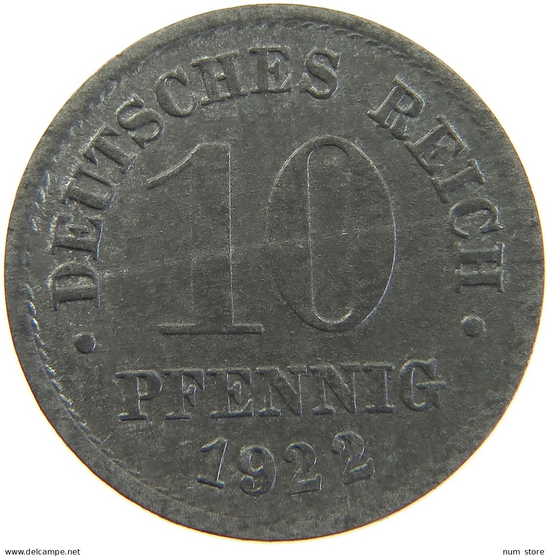 DEUTSCHES REICH 10 PFENNIG 1922  #MA 102790 - 10 Rentenpfennig & 10 Reichspfennig