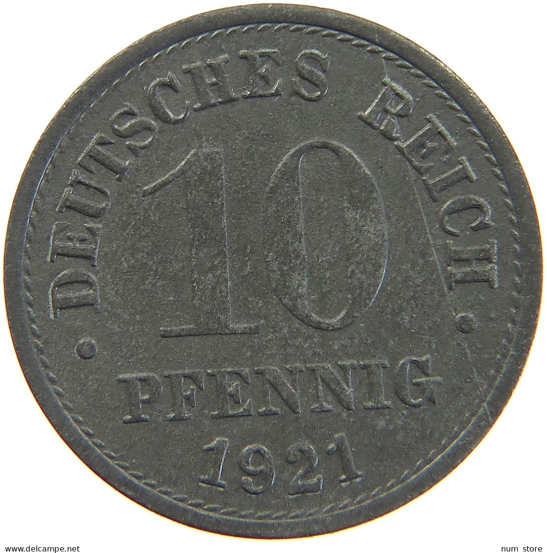 DEUTSCHES REICH 10 PFENNIG 1921  #MA 102791 - 10 Rentenpfennig & 10 Reichspfennig