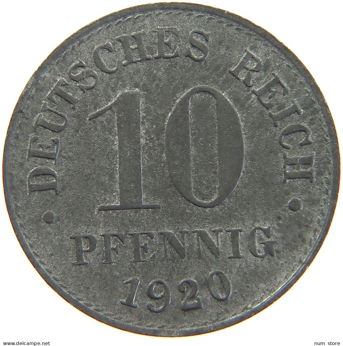 DEUTSCHES REICH 10 PFENNIG 1920  #MA 102793 - 10 Renten- & 10 Reichspfennig