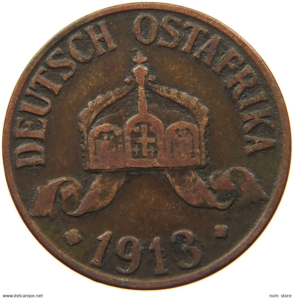 DEUTSCH OSTAFRIKA HELLER 1913 J  #MA 099934 - Africa Orientale Tedesca