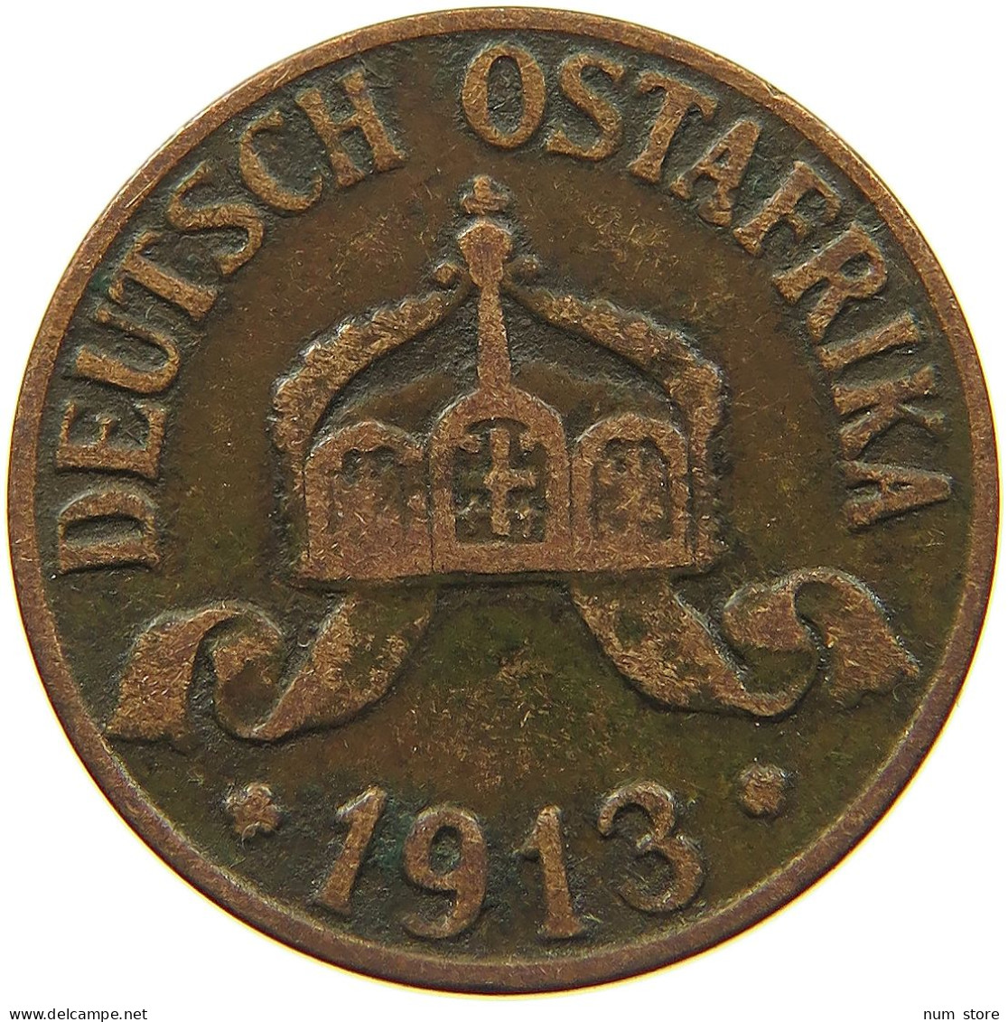 DEUTSCH OSTAFRIKA HELLER 1913 A  #MA 099971 - Africa Orientale Tedesca