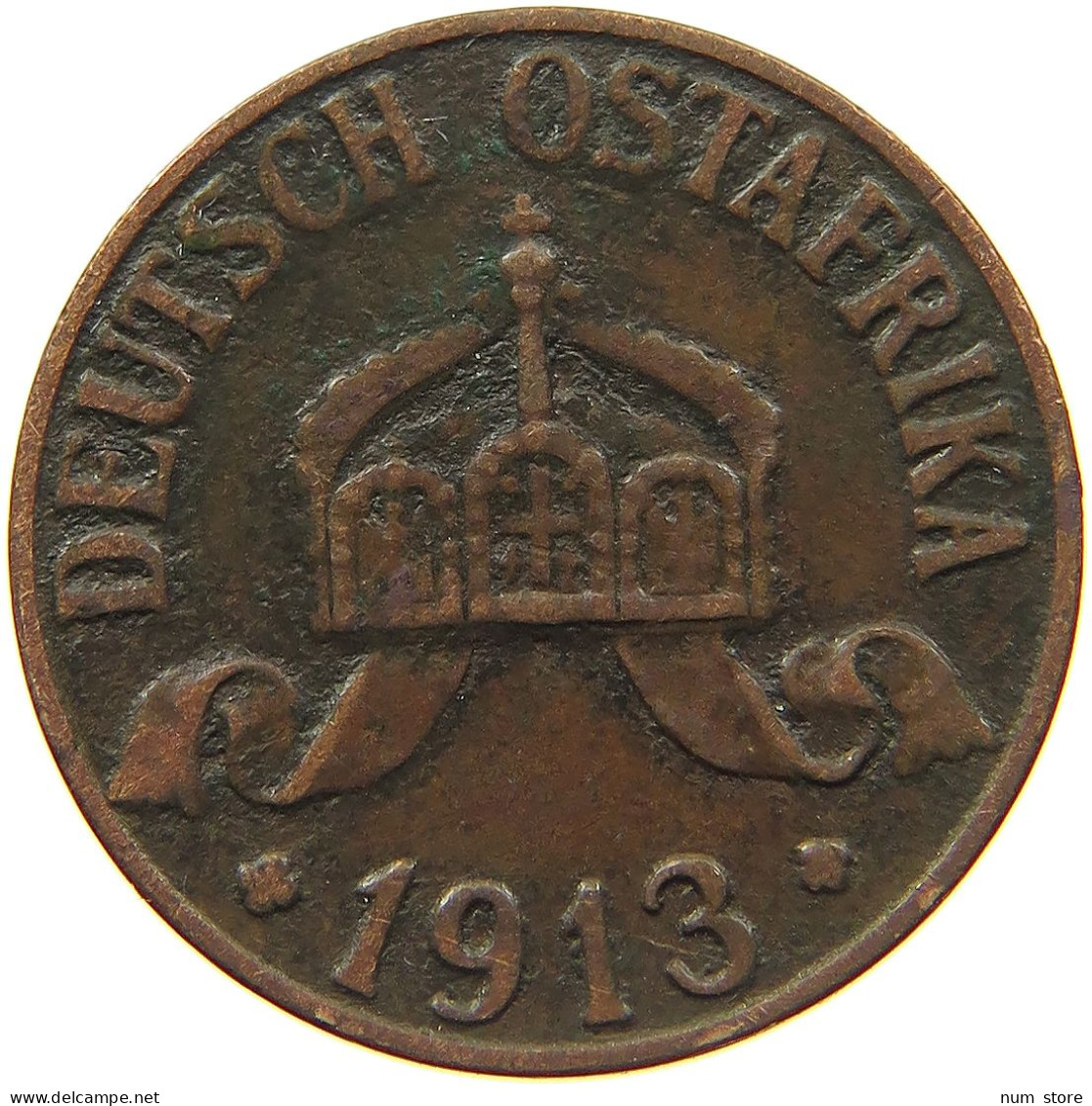 DEUTSCH OSTAFRIKA HELLER 1913 A  #MA 099962 - Africa Orientale Tedesca