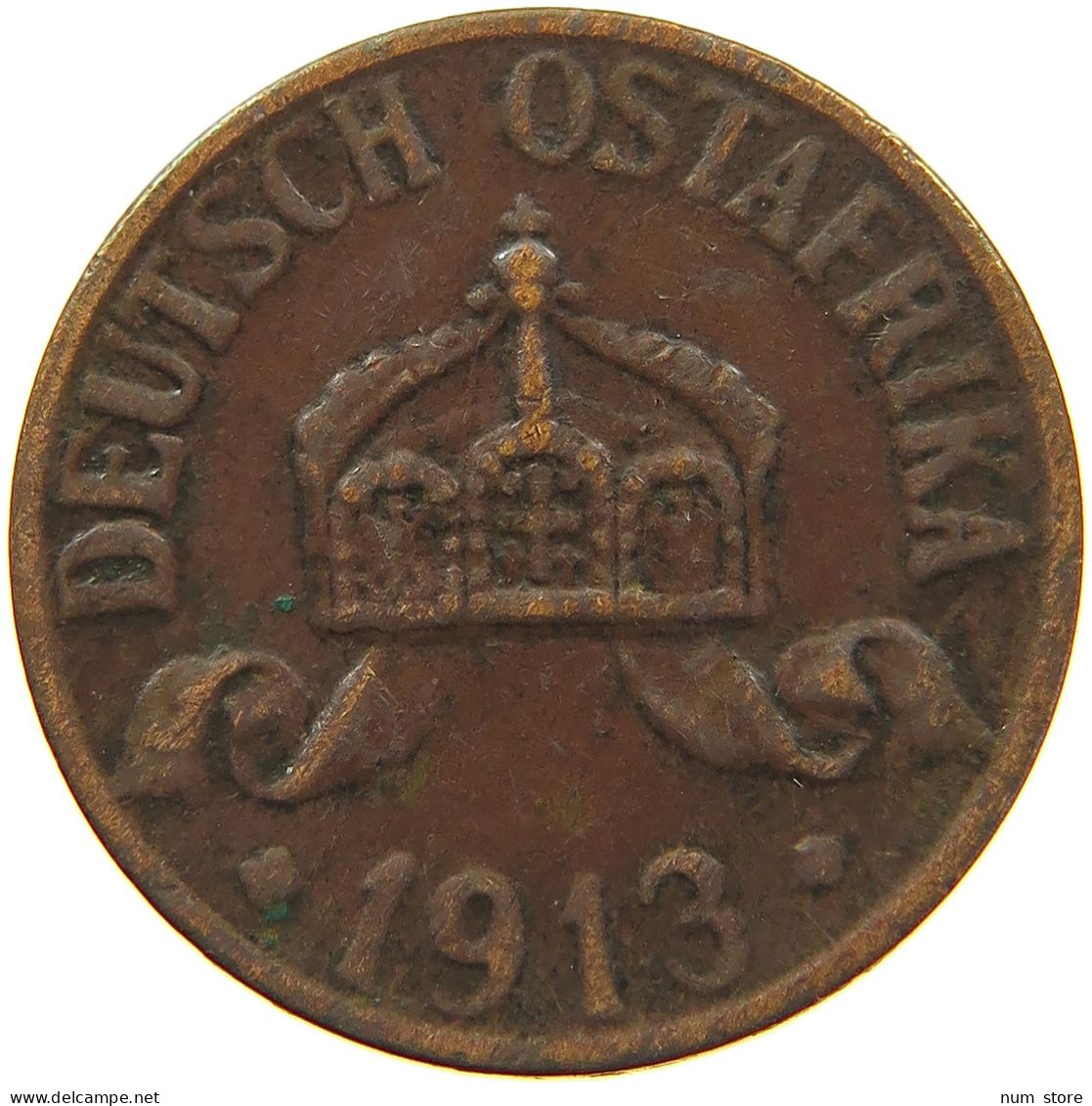 DEUTSCH OSTAFRIKA HELLER 1913 A  #MA 098553 - German East Africa