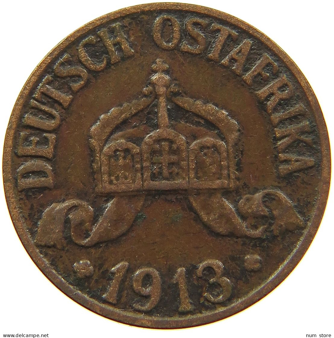 DEUTSCH OSTAFRIKA HELLER 1913 A  #MA 098552 - Africa Orientale Tedesca