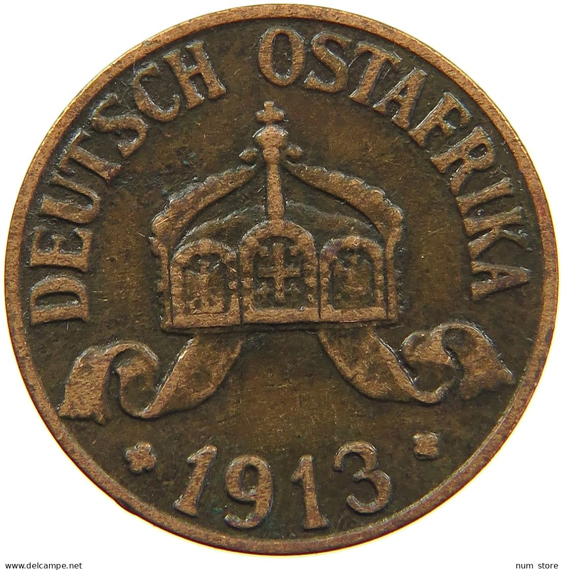 DEUTSCH OSTAFRIKA HELLER 1913 A  #MA 098554 - Afrique Orientale Allemande