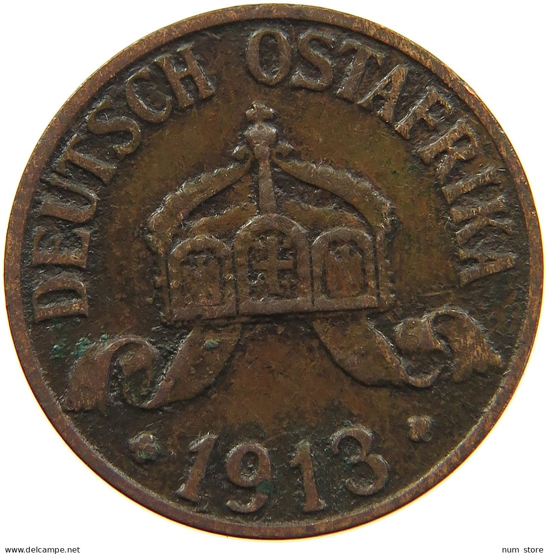 DEUTSCH OSTAFRIKA HELLER 1913 A  #MA 098544 - Africa Orientale Tedesca