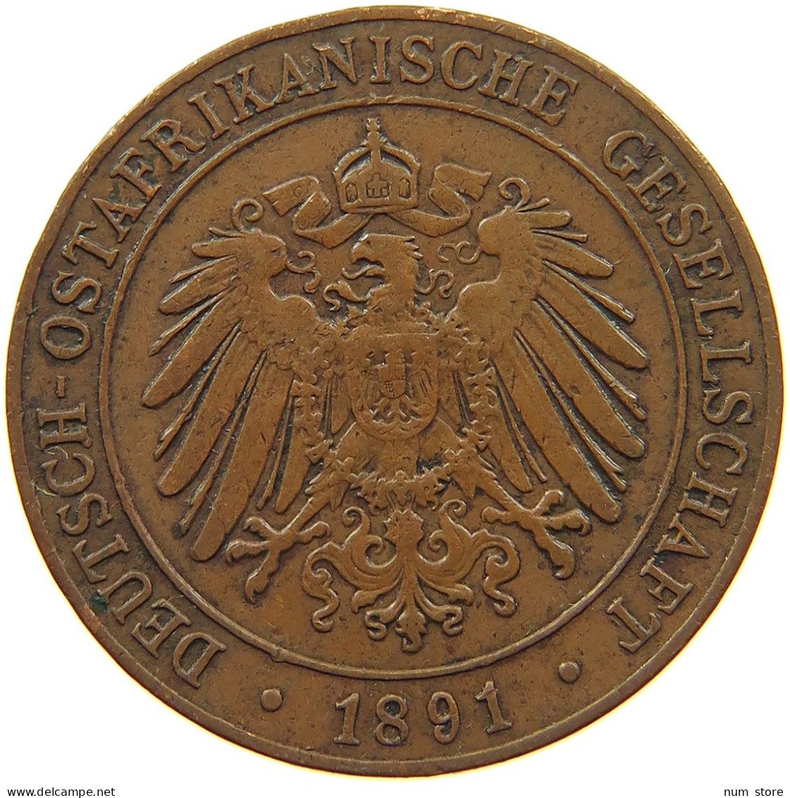 DEUTSCH OSTAFRIKA PESA 1891  #MA 101930 - Duits-Oost-Afrika