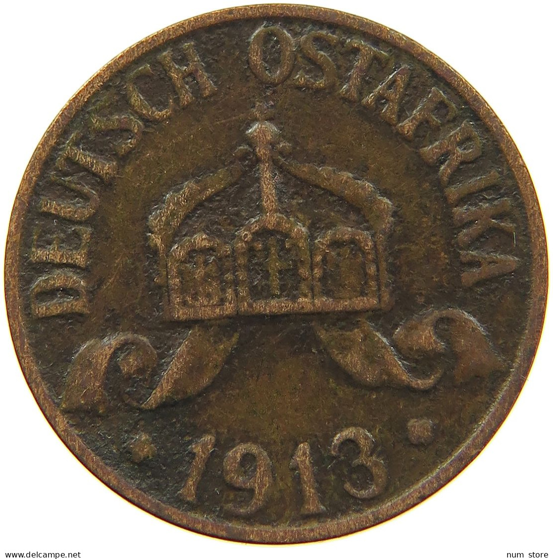 DEUTSCH OSTAFRIKA HELLER 1913 A  #MA 098534 - Africa Orientale Tedesca