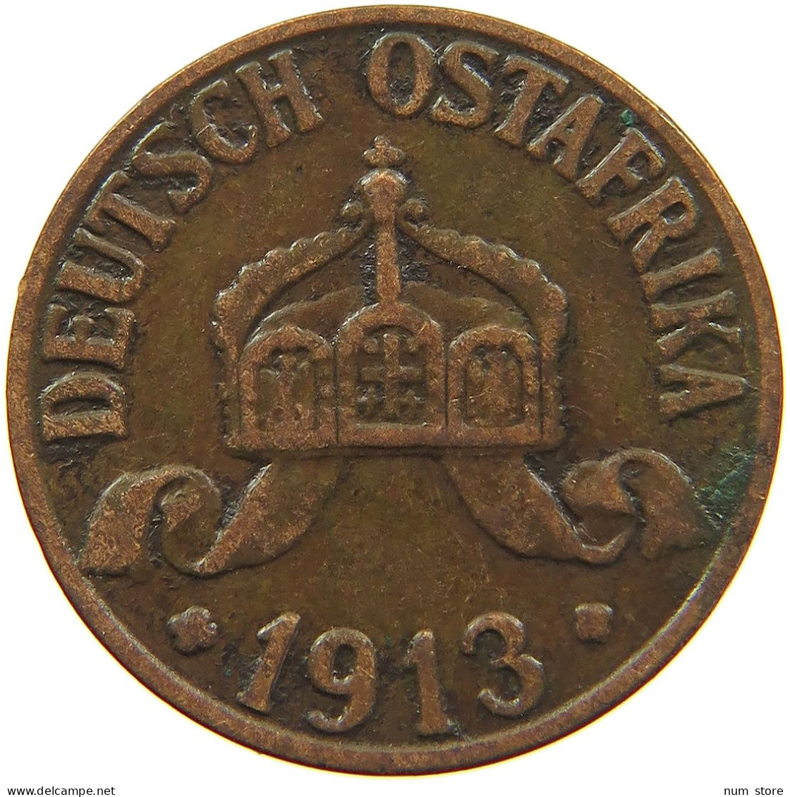 DEUTSCH OSTAFRIKA HELLER 1913 A  #MA 098506 - África Oriental Alemana