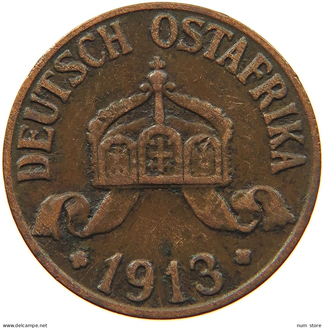 DEUTSCH OSTAFRIKA HELLER 1913 A  #MA 098476 - Deutsch-Ostafrika