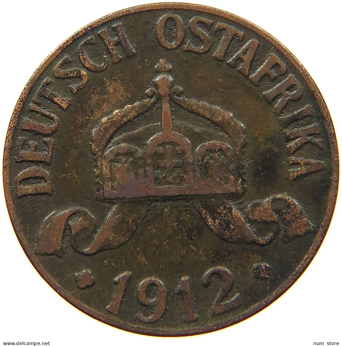 DEUTSCH OSTAFRIKA HELLER 1912 J  #MA 099984 - Africa Orientale Tedesca