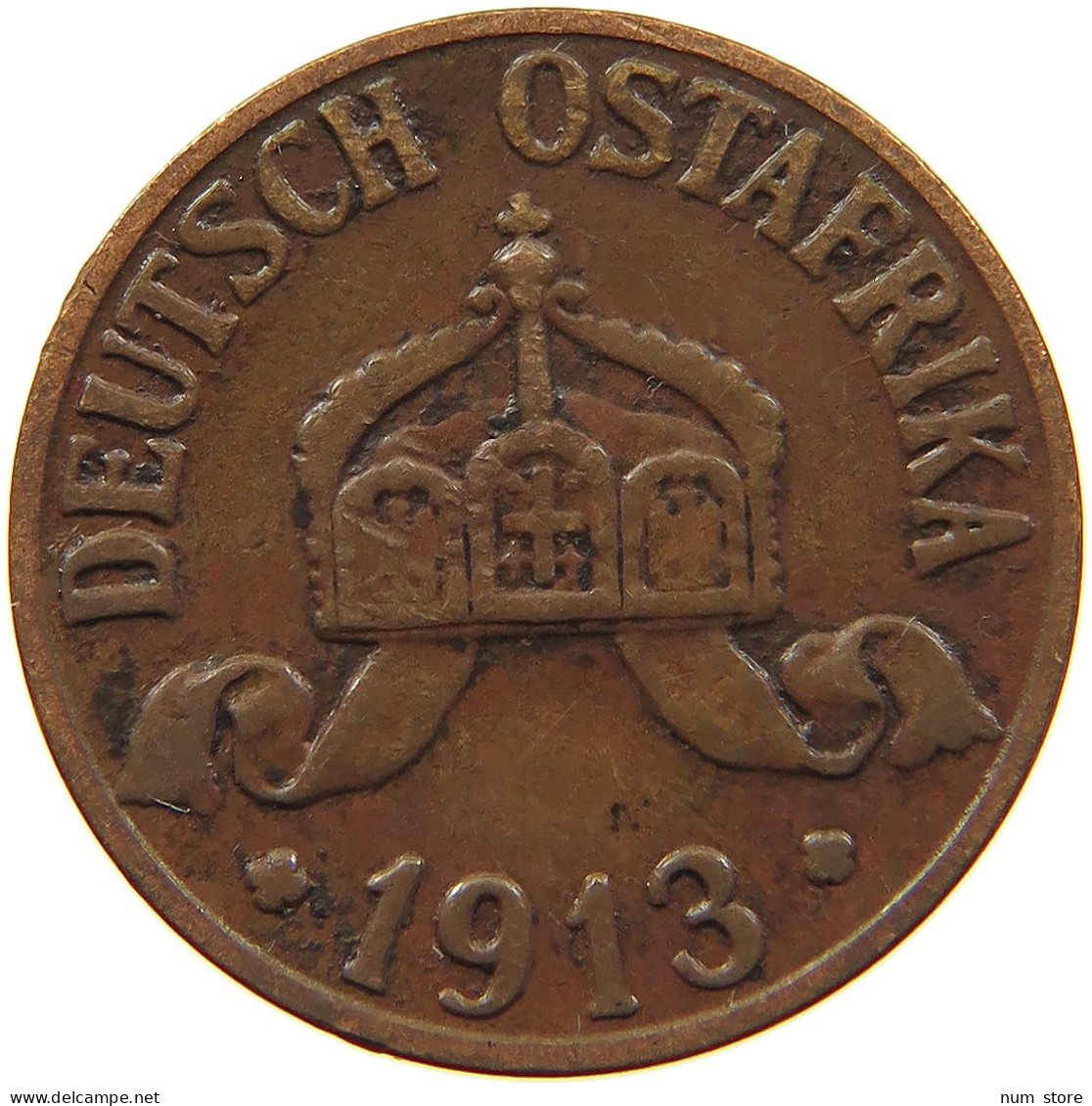 DEUTSCH OSTAFRIKA HELLER 1913 A  #MA 098492 - Africa Orientale Tedesca