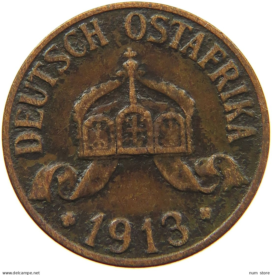DEUTSCH OSTAFRIKA HELLER 1913 A  #MA 098502 - Deutsch-Ostafrika