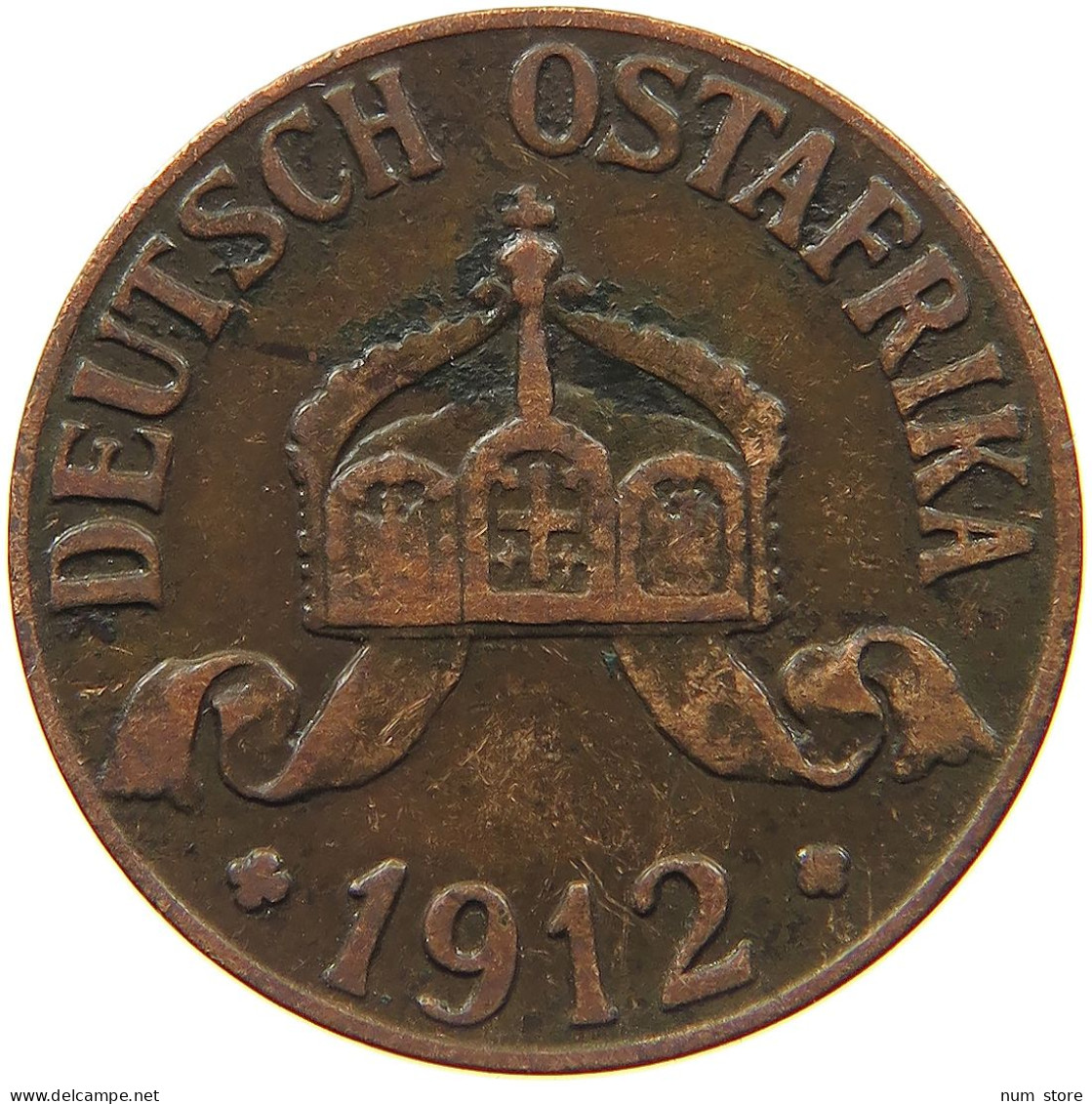 DEUTSCH OSTAFRIKA HELLER 1912 J  #MA 099963 - Africa Orientale Tedesca