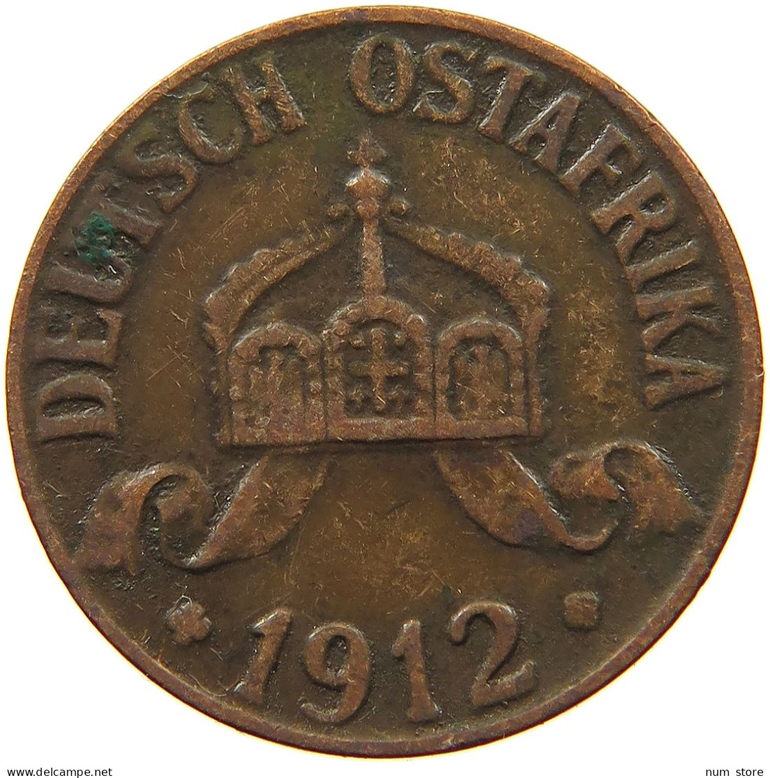 DEUTSCH OSTAFRIKA HELLER 1912 J  #MA 099945 - Africa Orientale Tedesca