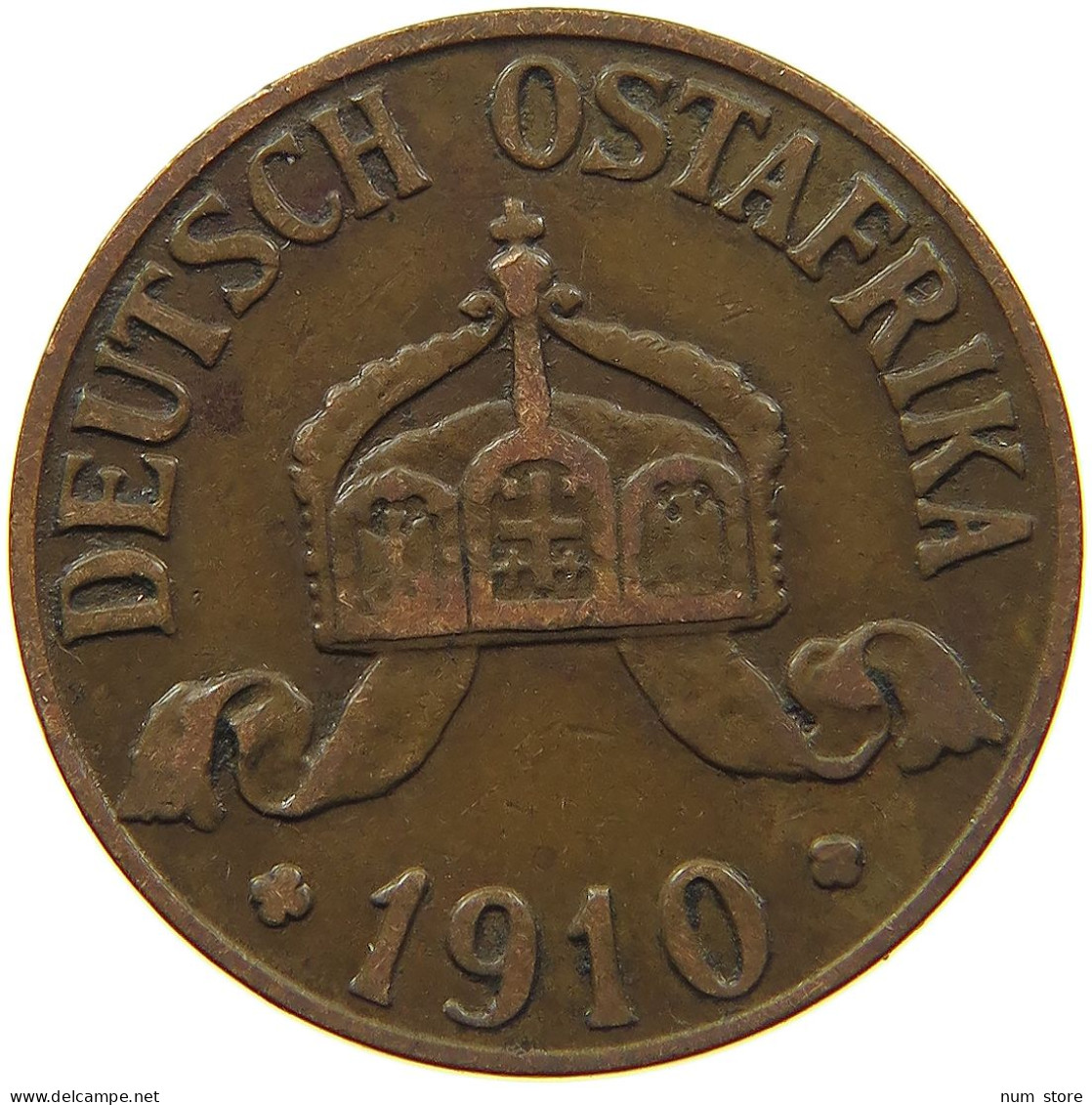 DEUTSCH OSTAFRIKA HELLER 1910 J  #MA 099998 - German East Africa