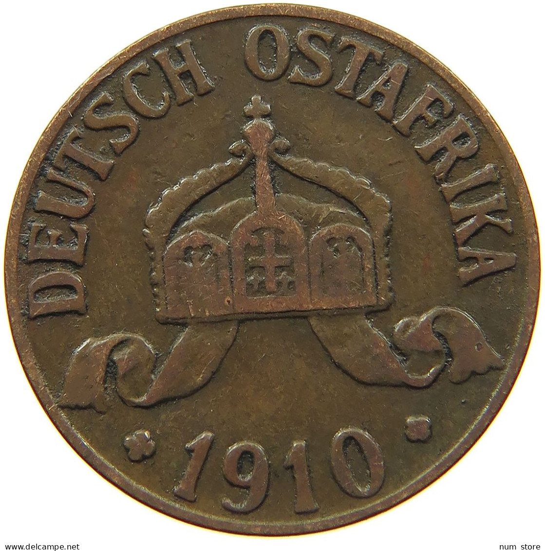 DEUTSCH OSTAFRIKA HELLER 1910 J  #MA 099950 - Duits-Oost-Afrika