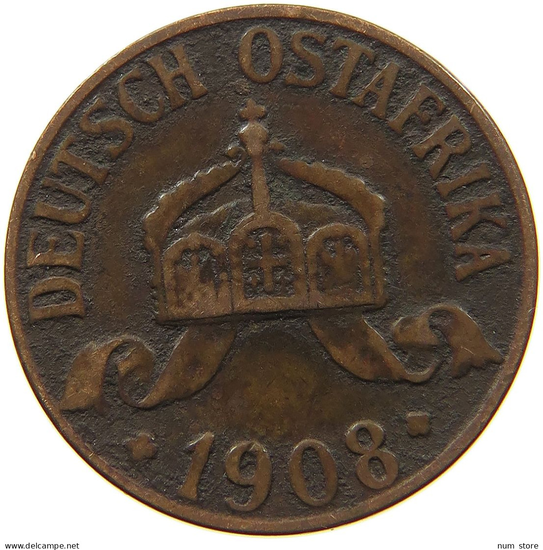 DEUTSCH OSTAFRIKA HELLER 1908 J  #MA 099965 - Duits-Oost-Afrika