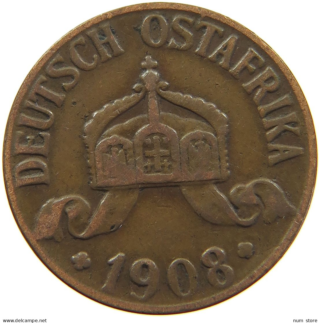 DEUTSCH OSTAFRIKA HELLER 1908 J  #MA 098561 - Duits-Oost-Afrika