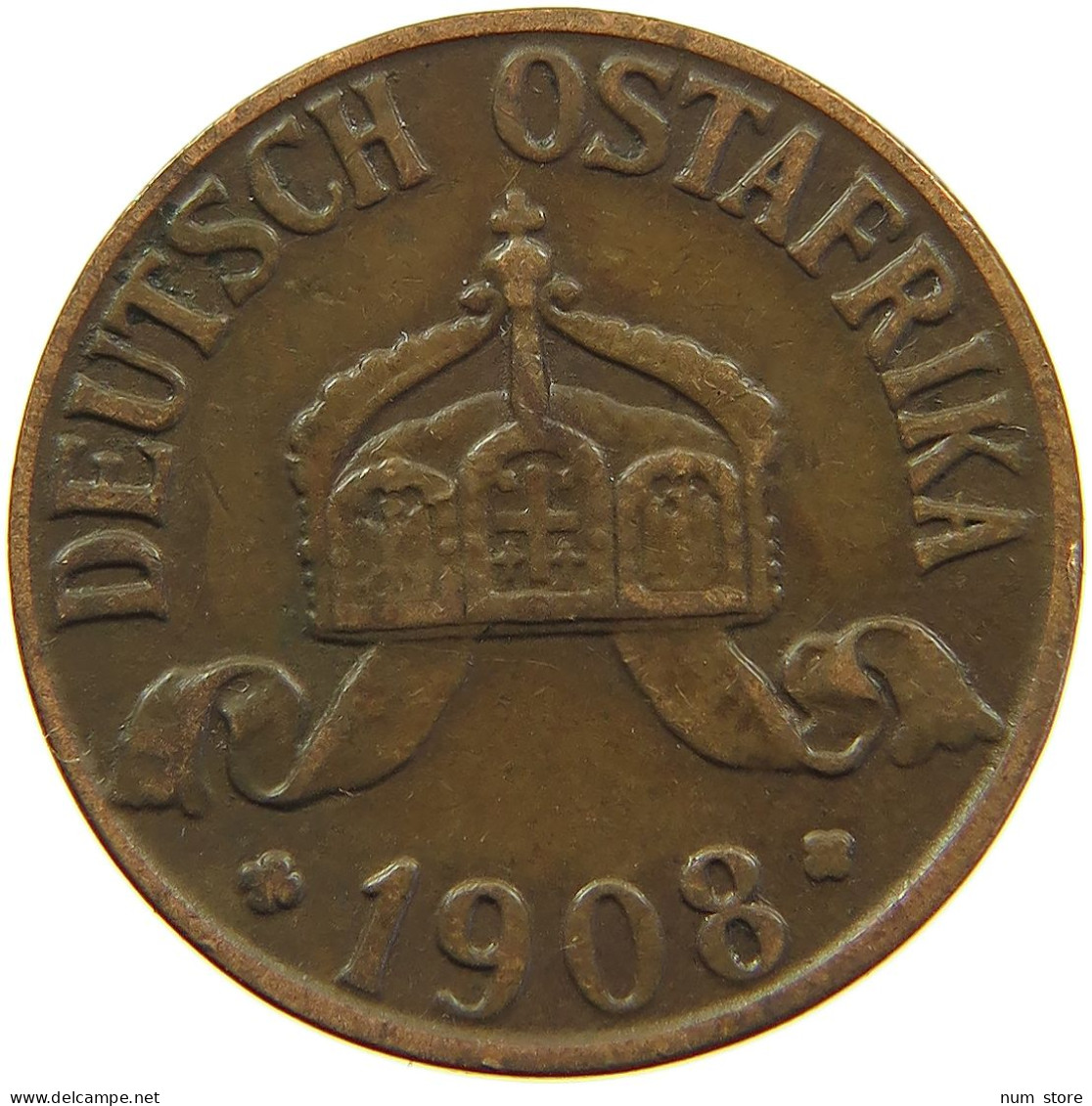 DEUTSCH OSTAFRIKA HELLER 1908 J  #MA 098560 - Deutsch-Ostafrika