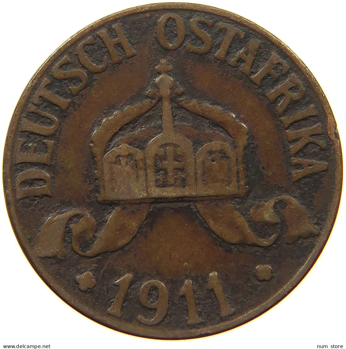 DEUTSCH OSTAFRIKA HELLER 1911 J  #MA 099983 - Afrique Orientale Allemande