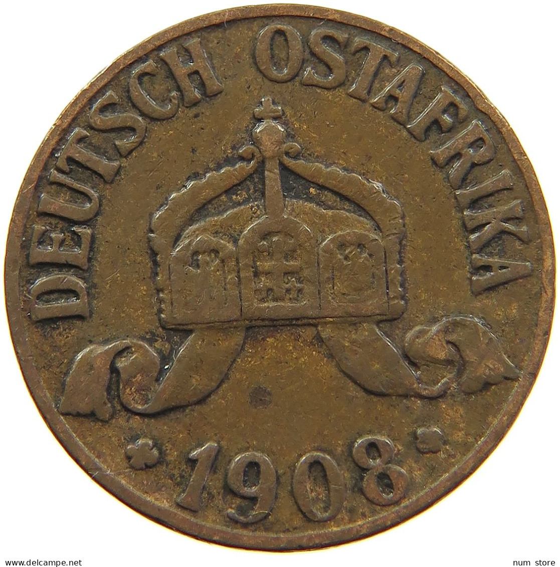 DEUTSCH OSTAFRIKA HELLER 1908 J  #MA 098530 - Afrique Orientale Allemande