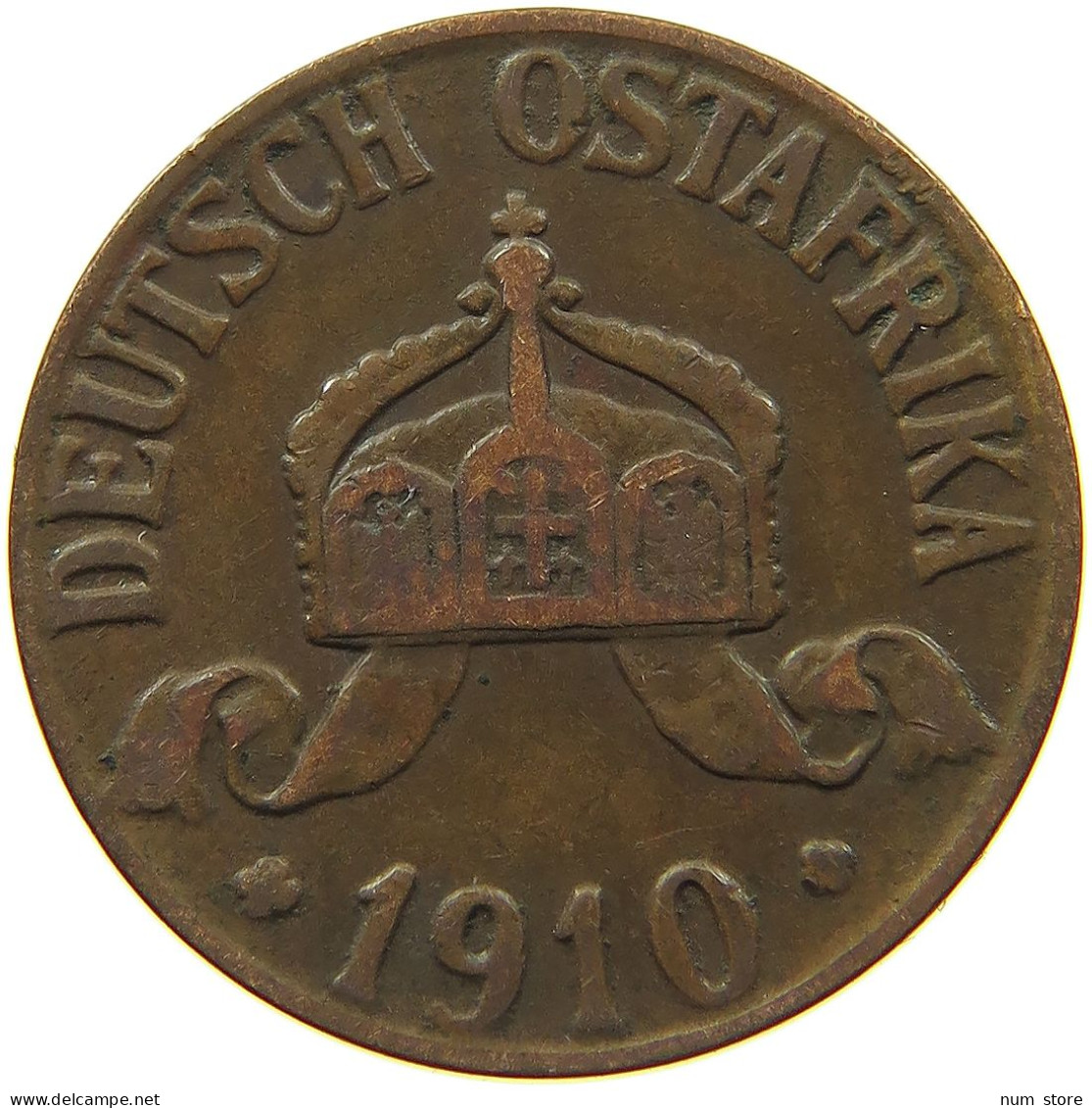 DEUTSCH OSTAFRIKA HELLER 1910 J  #MA 099989 - German East Africa