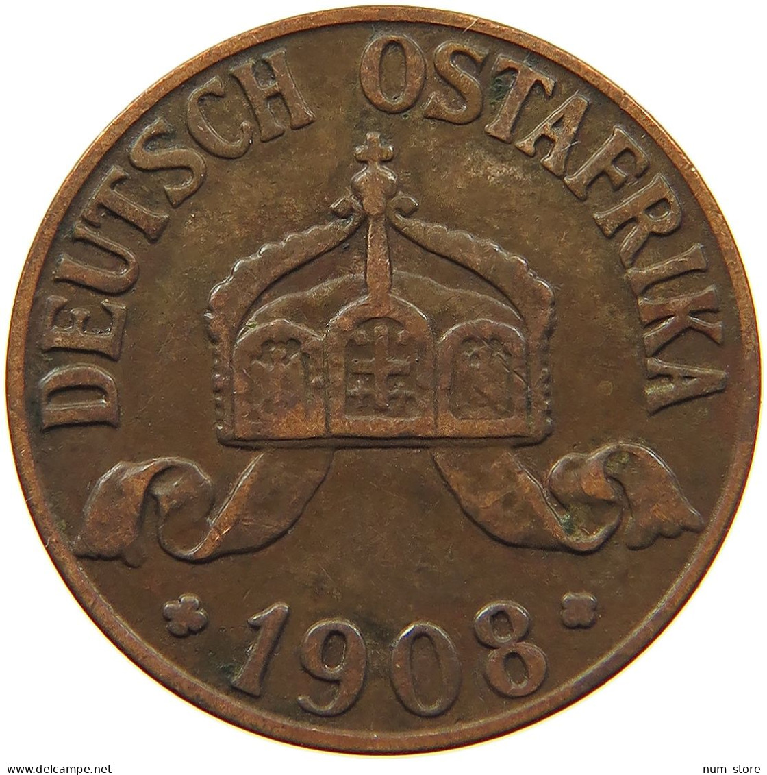 DEUTSCH OSTAFRIKA HELLER 1908 J  #MA 098480 - Deutsch-Ostafrika