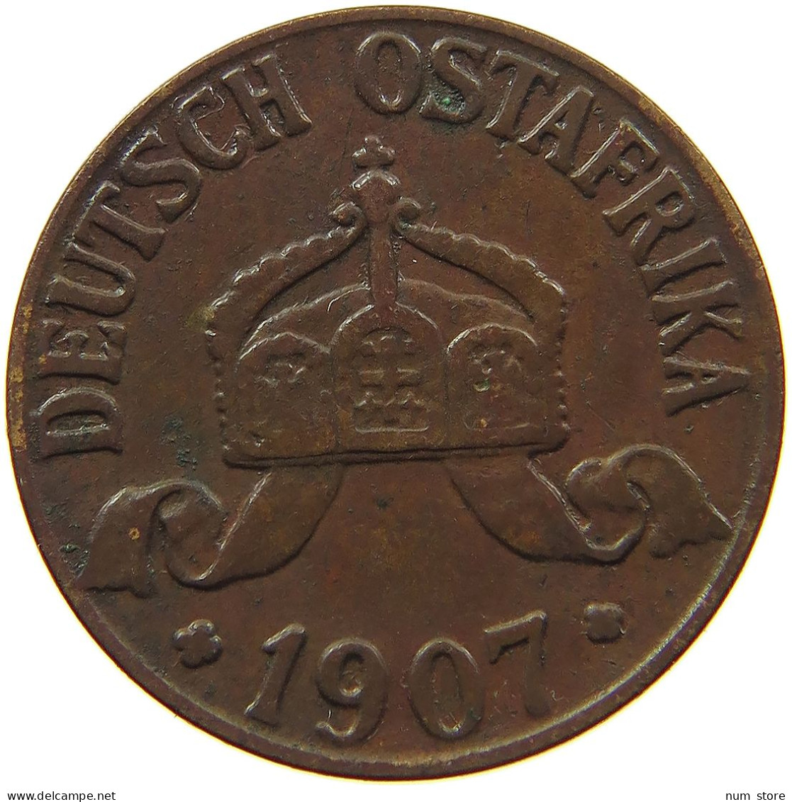 DEUTSCH OSTAFRIKA HELLER 1907 J  #MA 099982 - Duits-Oost-Afrika
