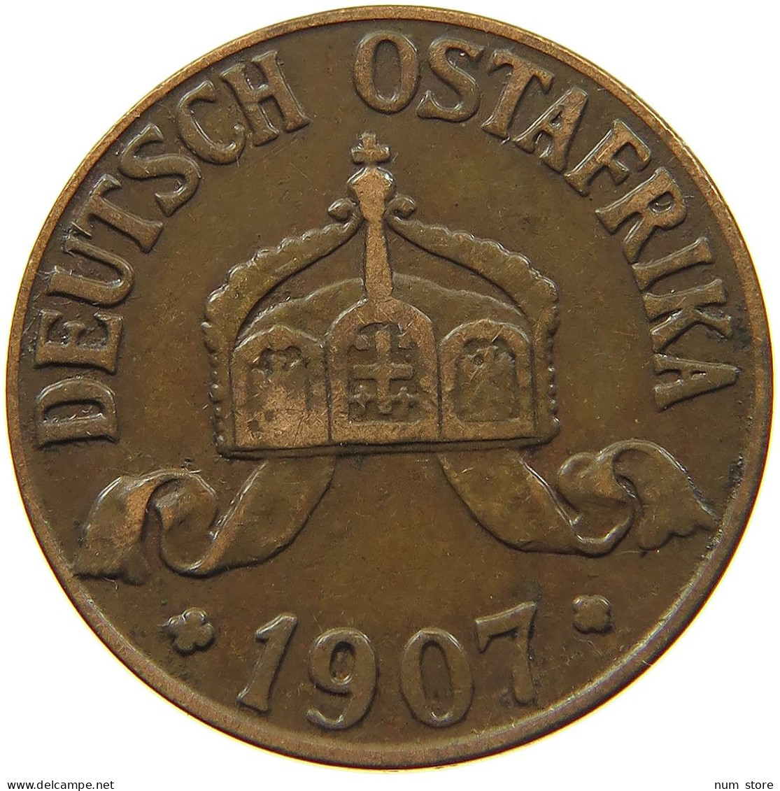 DEUTSCH OSTAFRIKA HELLER 1907 J  #MA 099960 - German East Africa