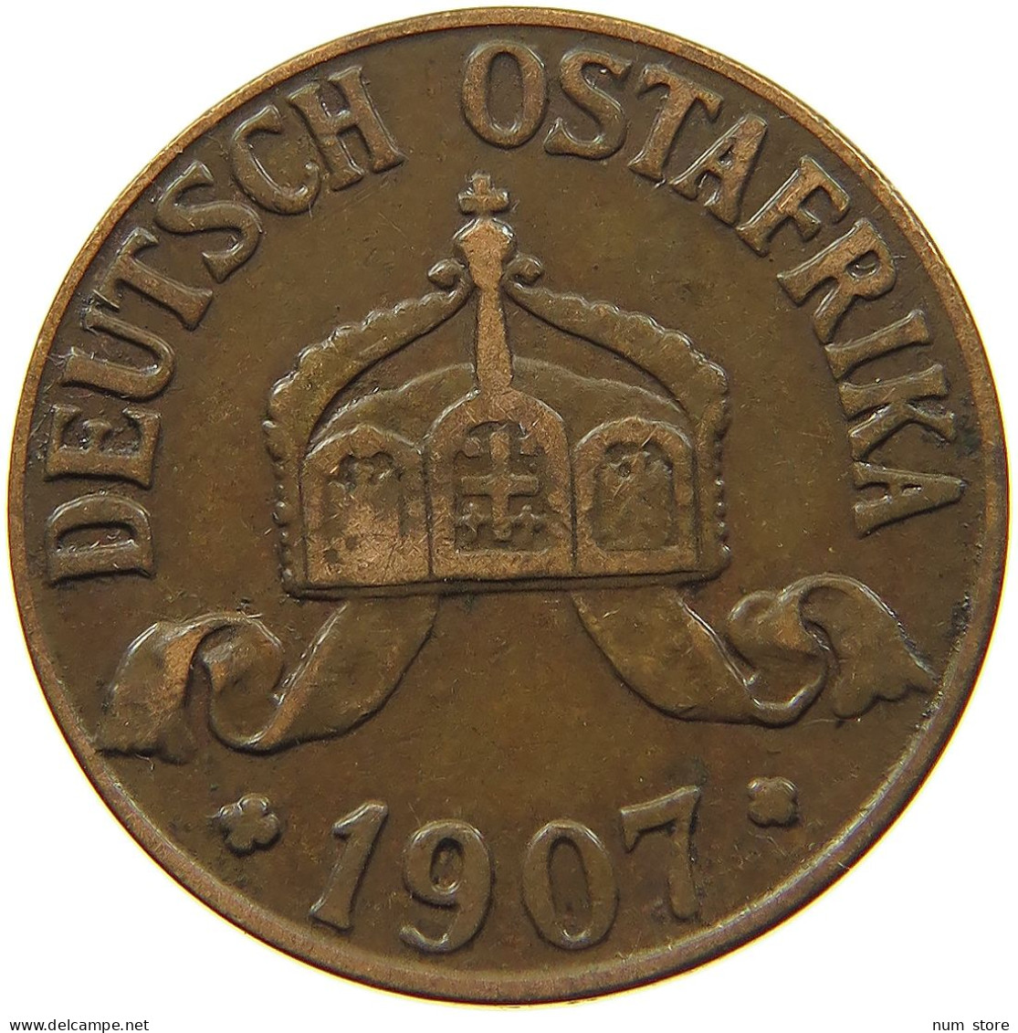 DEUTSCH OSTAFRIKA HELLER 1907 J  #MA 099960 - Afrique Orientale Allemande