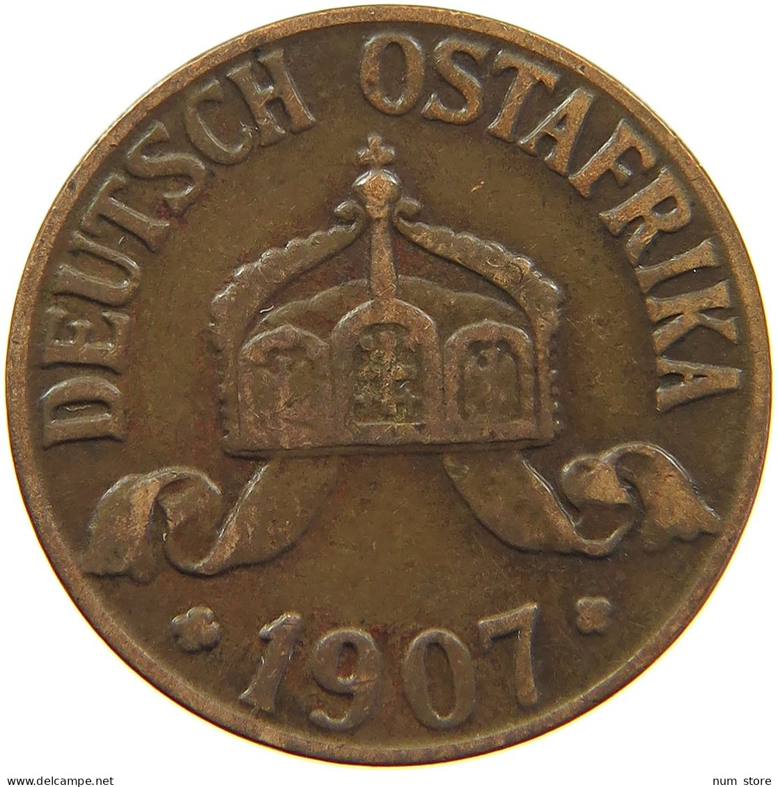 DEUTSCH OSTAFRIKA HELLER 1907 J  #MA 098550 - Deutsch-Ostafrika