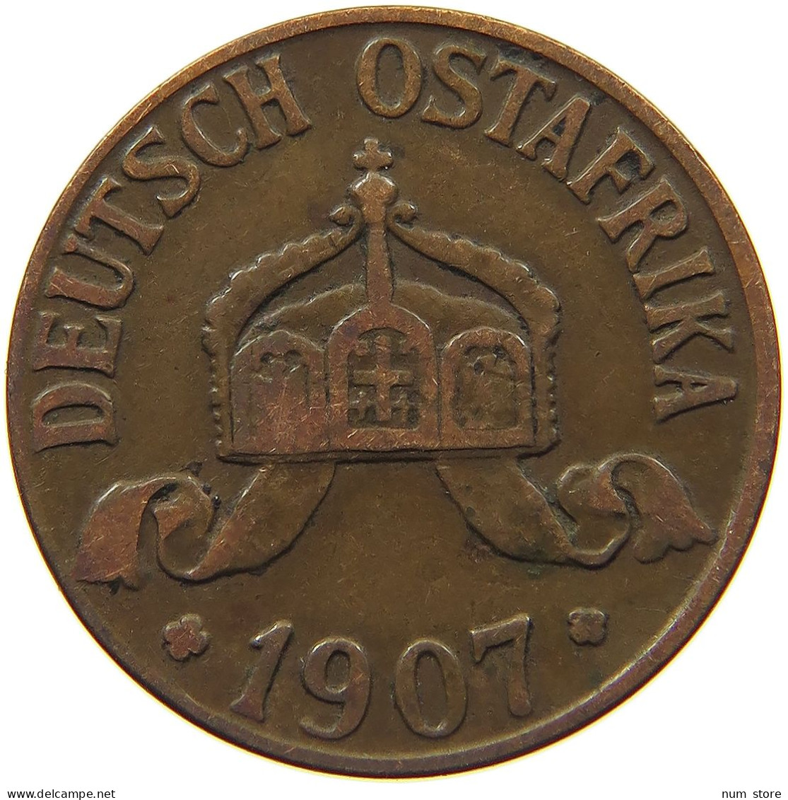 DEUTSCH OSTAFRIKA HELLER 1907 J  #MA 099952 - Afrique Orientale Allemande