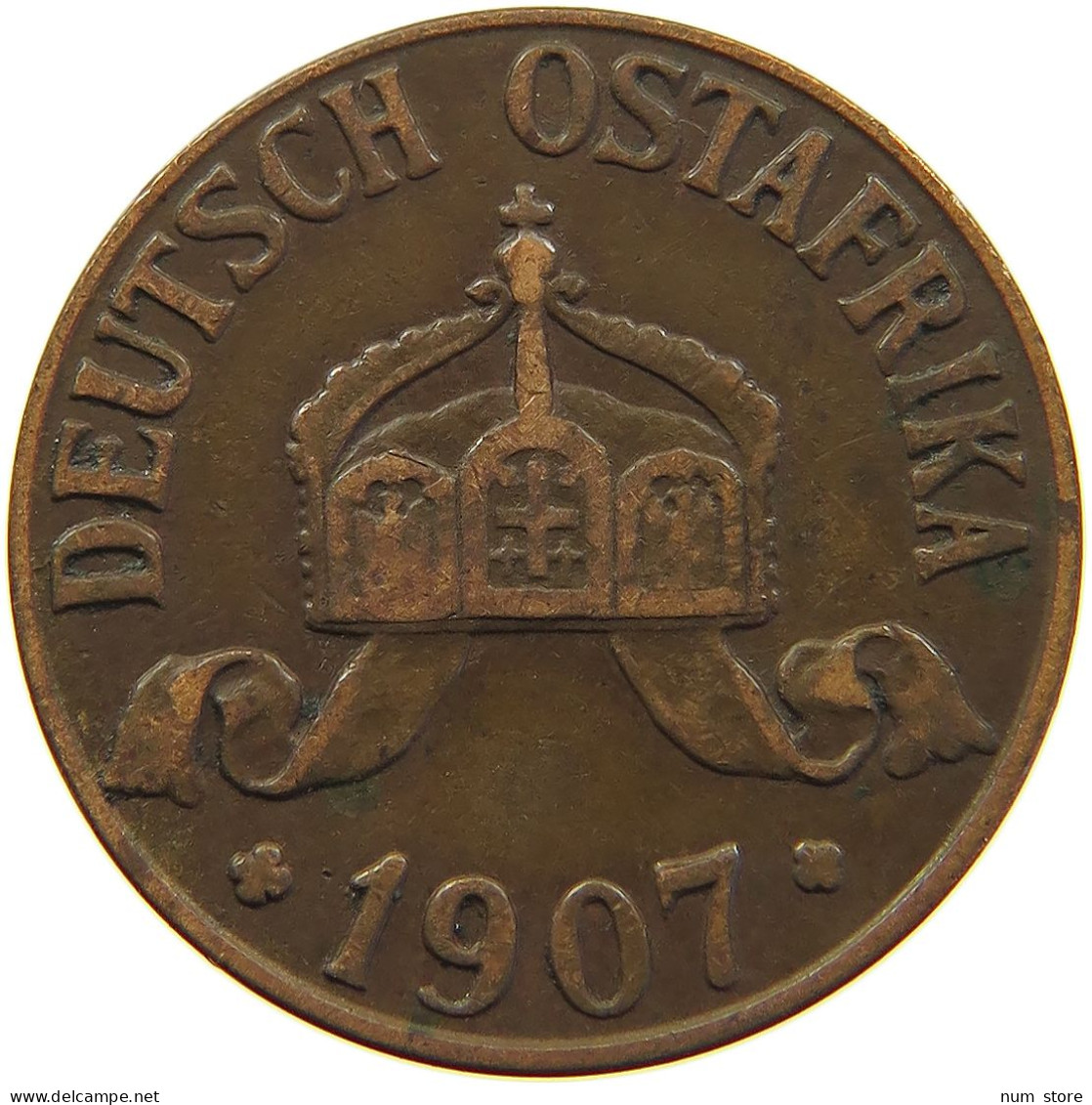 DEUTSCH OSTAFRIKA HELLER 1907 J  #MA 098531 - German East Africa