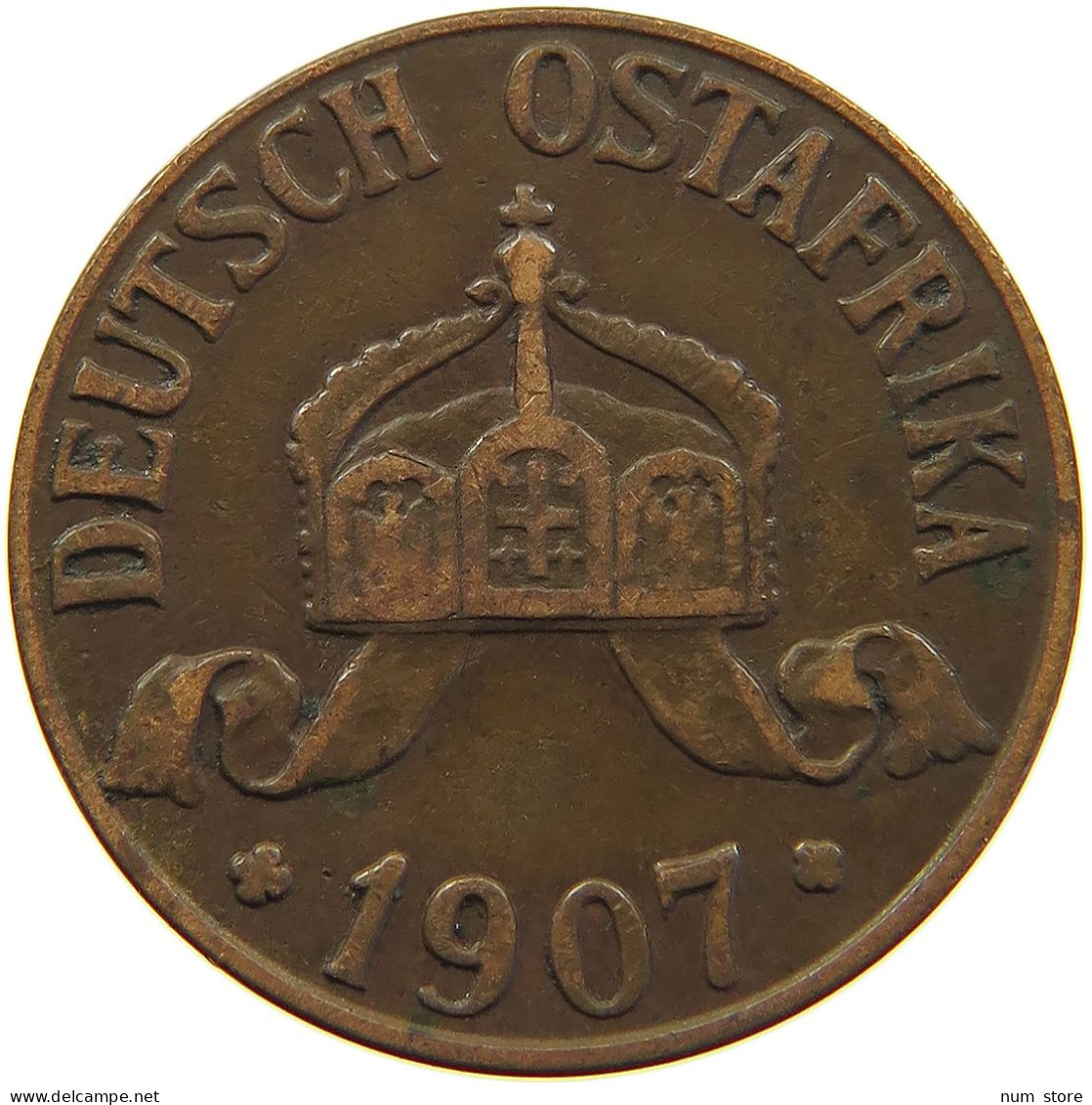 DEUTSCH OSTAFRIKA HELLER 1907 J  #MA 098531 - Afrique Orientale Allemande