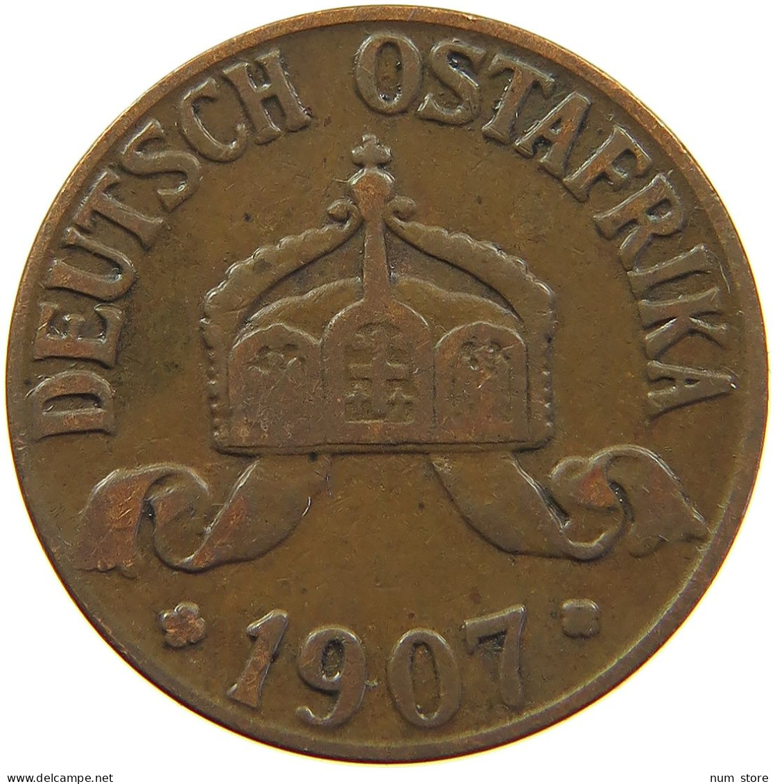 DEUTSCH OSTAFRIKA HELLER 1907 J  #MA 098523 - German East Africa