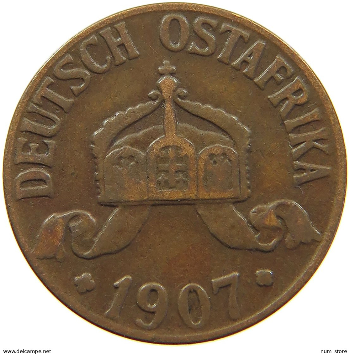 DEUTSCH OSTAFRIKA HELLER 1907 J  #MA 098515 - Deutsch-Ostafrika