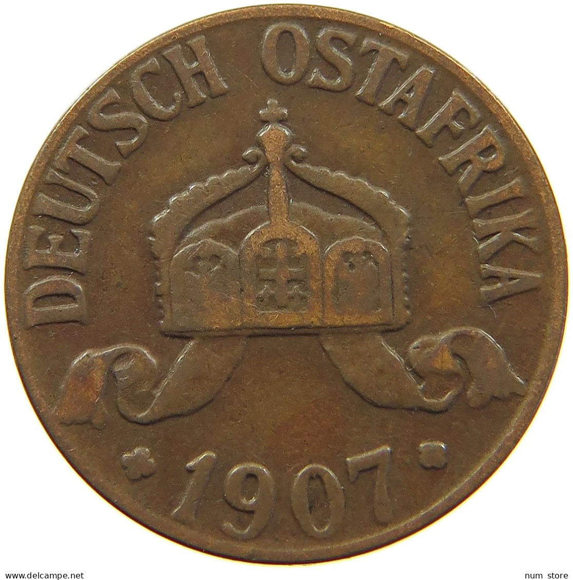 DEUTSCH OSTAFRIKA HELLER 1907 J  #MA 098515 - Afrique Orientale Allemande